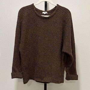 Cozy Max Studio Brown Knit Sweater Medium